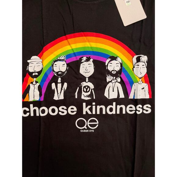 Queer Eye T-Shirts Pride, RAINBOW, 2 Total, Choose Kindness Adult Size XL NWT - Picture 2 of 5